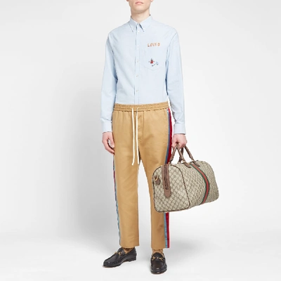 Shop Gucci Loved Oxford Shirt In Blue