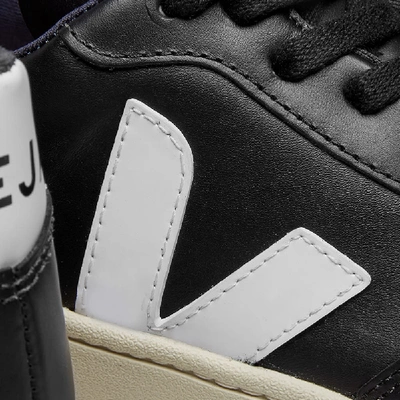 Shop Veja V-10 Leather Basketball Sneaker W In Black