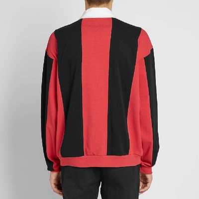 Shop Alexander Wang Striped Motif Rugby Shirt In Red