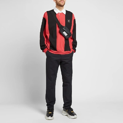 Shop Alexander Wang Striped Motif Rugby Shirt In Red