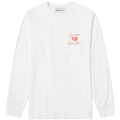 Shop Junior Executive Long Sleeve Lady Tee In White