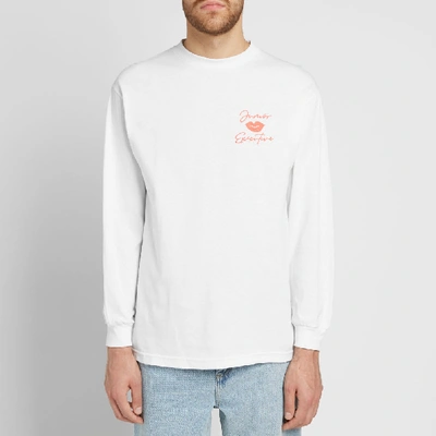 Shop Junior Executive Long Sleeve Lady Tee In White