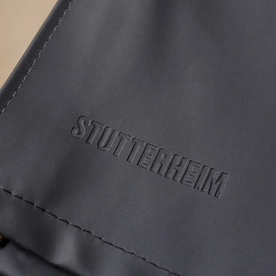 Shop Stutterheim Stockholm Patched Raincoat In Black