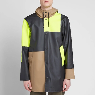 Shop Stutterheim Stockholm Patched Raincoat In Black