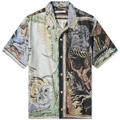 Shop Givenchy Icarus Silk Hawaiian Shirt In Multi