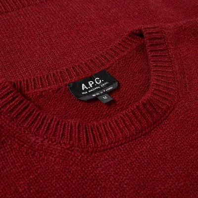 Shop Apc A.p.c. Down Crew Knit In Red