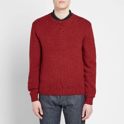 Shop A.p.c. Down Crew Knit In Red