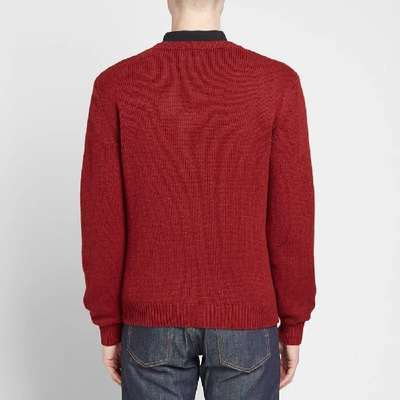 Shop Apc A.p.c. Down Crew Knit In Red