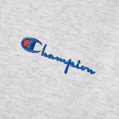 Shop Champion Reverse Weave Women's Small Script Logo Tee In Grey