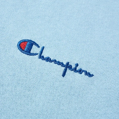 Shop Champion Reverse Weave Women's Small Script Logo Tee In Blue