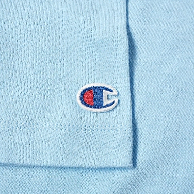 Shop Champion Reverse Weave Women's Small Script Logo Tee In Blue