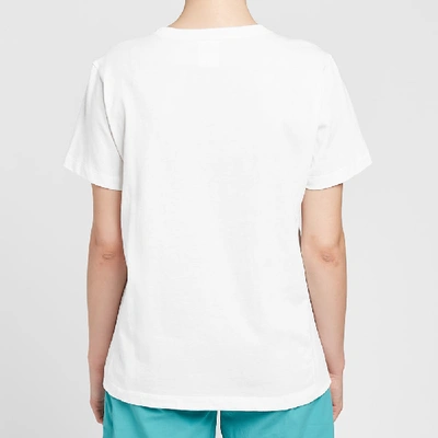 Shop Champion Reverse Weave Women's Small Script Logo Tee In White