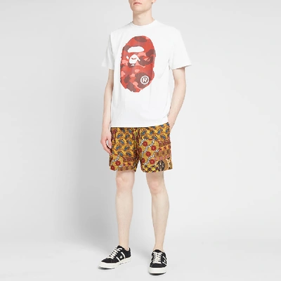 Shop A Bathing Ape Colour Camo Big Ape Head Tee In White