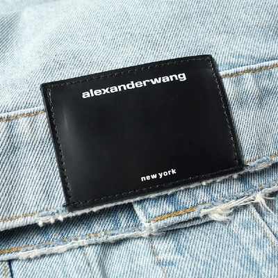 Shop Alexander Wang Bleach Wash Denim Jacket In Blue