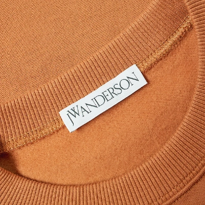 Shop Jw Anderson Logo Embroidered Crew Sweat In Orange