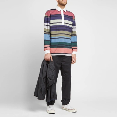 Shop Jw Anderson Striped Rugby Shirt In Multi