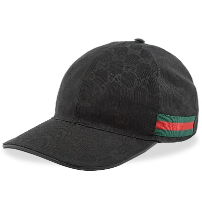 Shop Gucci Gg Jacquard Baseball Cap In Black