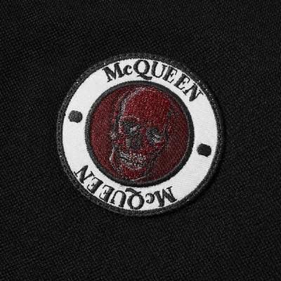 Shop Alexander Mcqueen Skull Patch Logo Polo In Black