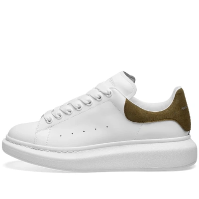 Shop Alexander Mcqueen Heel Tab Wedge Sole Sneaker In White