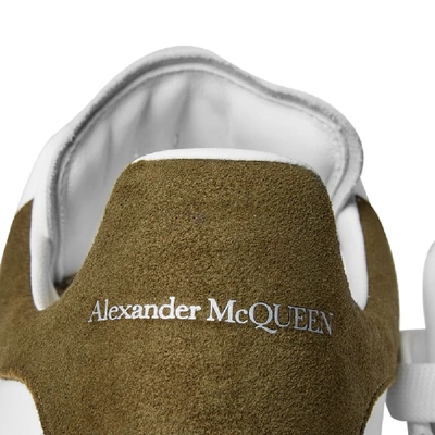Shop Alexander Mcqueen Heel Tab Wedge Sole Sneaker In White