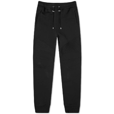 Shop Balmain Elastic Sweatpants With Cuts In Black