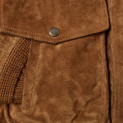 Shop Saint Laurent Suede & Shearling Flight Jacket In Brown