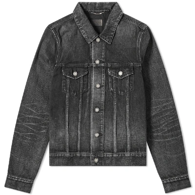 Shop Saint Laurent Denim Jacket In Black