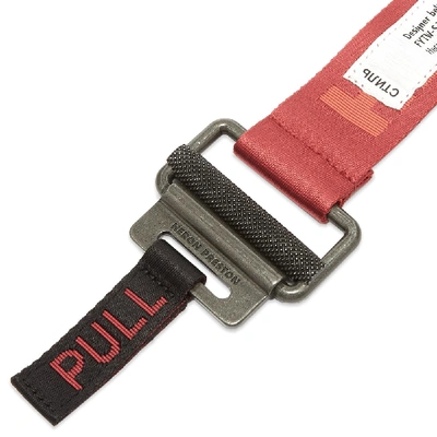 Shop Heron Preston Kk Jacquard Tape Belt In Red