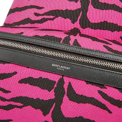Shop Saint Laurent Zebra City Backpack In Pink