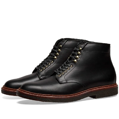 Shop Alden Shoe Company Alden Round Toe Boot In Black