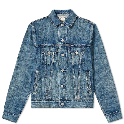 Shop Polo Ralph Lauren Flag Applique Denim Jacket In Blue