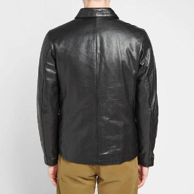 Shop Apc A.p.c. Leather Riders Jacket In Black