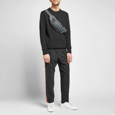 Shop Kenzo Tapered Cropped Sideband Pant In Black