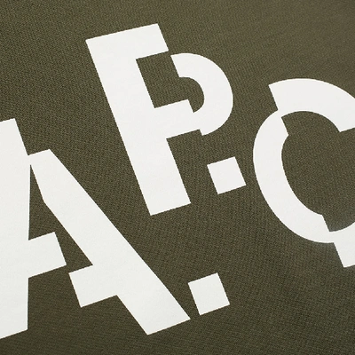 Shop Apc A.p.c. Decal Crew Sweat In Green