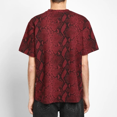 Shop Alexander Wang Snakeskin Print Tee In Red