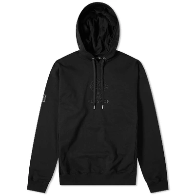 Shop Versace Embroidered Hood Logo Medusa Popover Hoody In Black