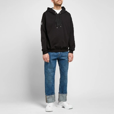 Shop Versace Embroidered Hood Logo Medusa Popover Hoody In Black