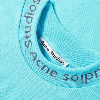 Shop Acne Studios Navid Logo Tee In Blue