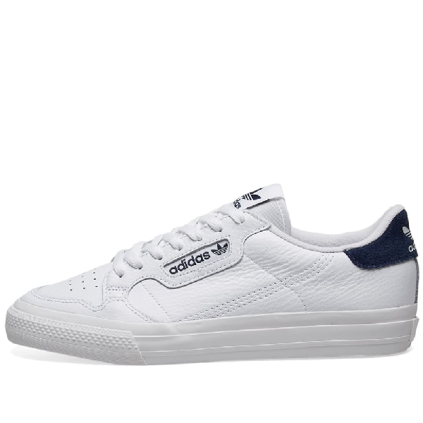 adidas continental vulc white and navy