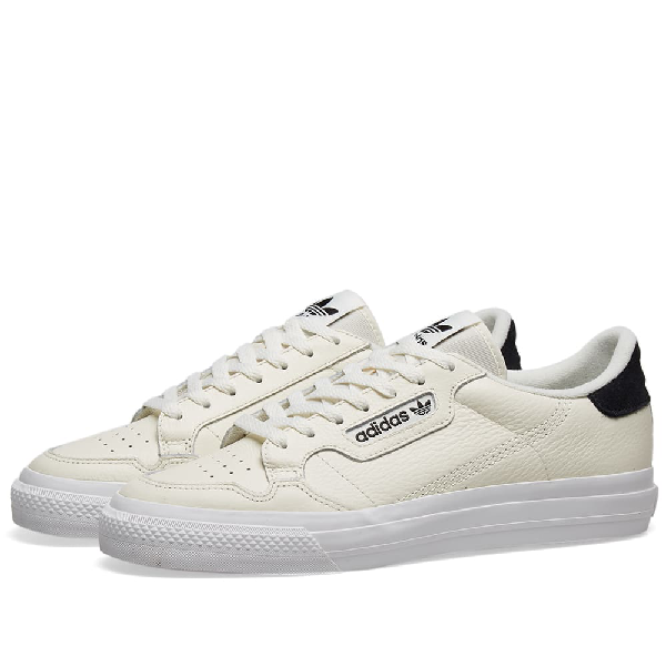 adidas original continental 80 vulc trainers in off white leather