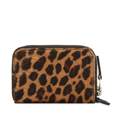 Shop Sacai X Porter-yoshida & Co. Leopard Wallet In Brown