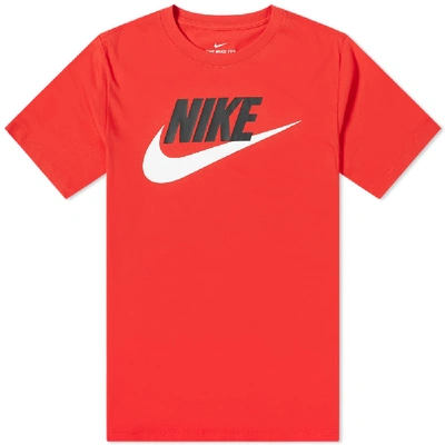 Shop Nike Futura Logo Tee In Red