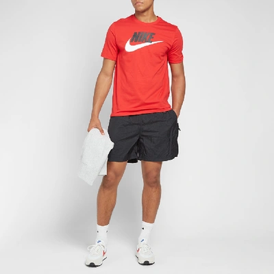 Shop Nike Futura Logo Tee In Red