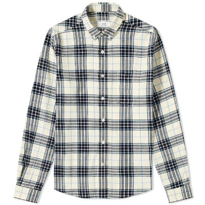 Shop Ami Alexandre Mattiussi Ami Button Down Flannel Check Shirt In Blue