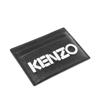 Shop Kenzo Leather Logo Cardholder In Black