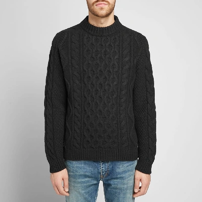 Shop Alanui Fisherman Crew Knit In Black