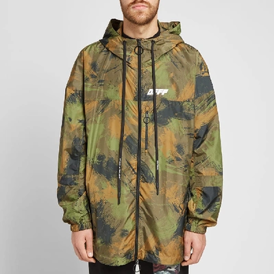 Shop Off-white Paintbrush Windbreaker In Green