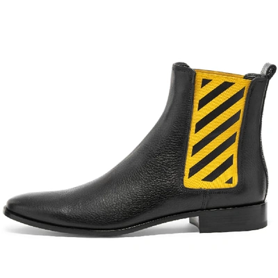 Shop Off-white Diagonals Chelsea Boot In Black