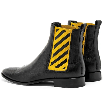 Shop Off-white Diagonals Chelsea Boot In Black