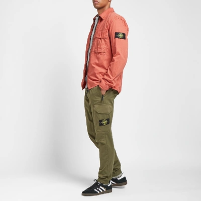 Stone Island Garment Dyed Cargo Pant In Green | ModeSens